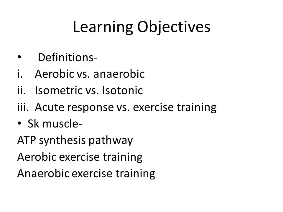 Glossary of exercise terms